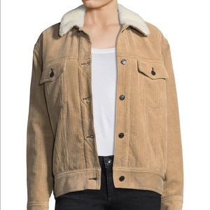Corduroy shearling jacket